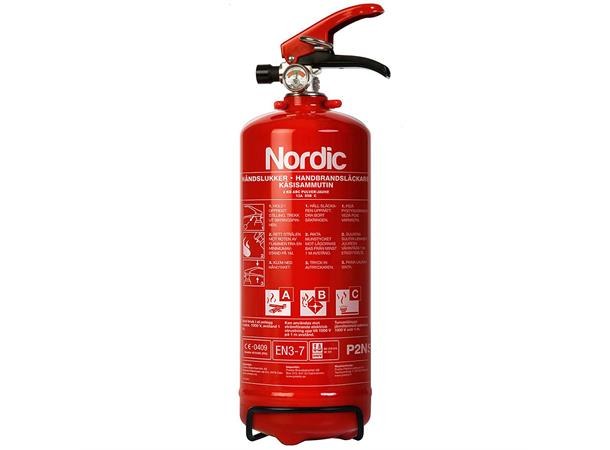 Nordic 2 kg pulverslukker 13A 89B C